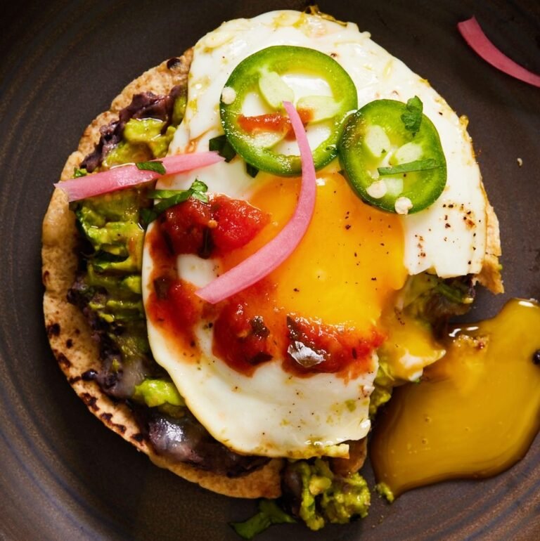 Spicy Black Bean Breakfast Tostadas!