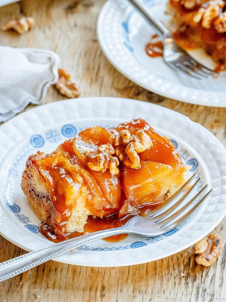 Bottom-up Caramel Apple Cake