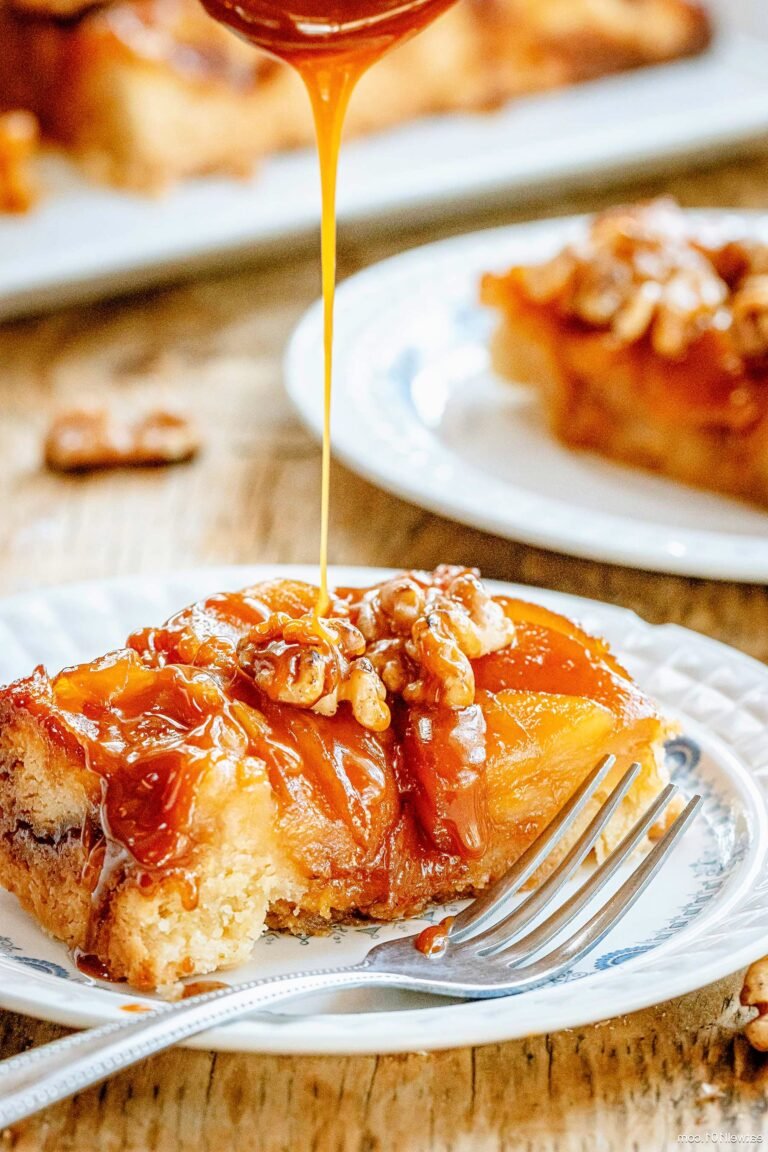 Bottom-up Caramel Apple Cake