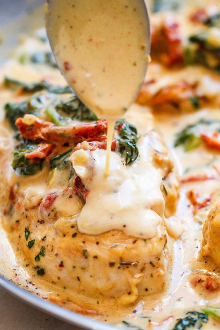 Creamy Chicken Breast in Spinach Parmesan Sauce