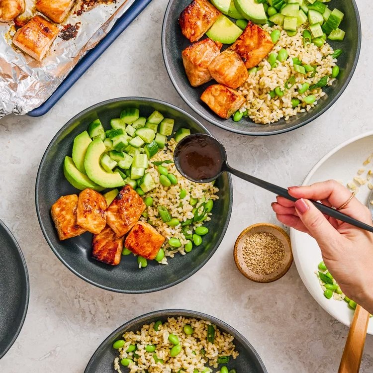 Easy Salmon Rice Bowl