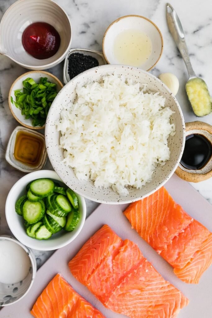 Korean-Inspired Salmon Rice Bowl