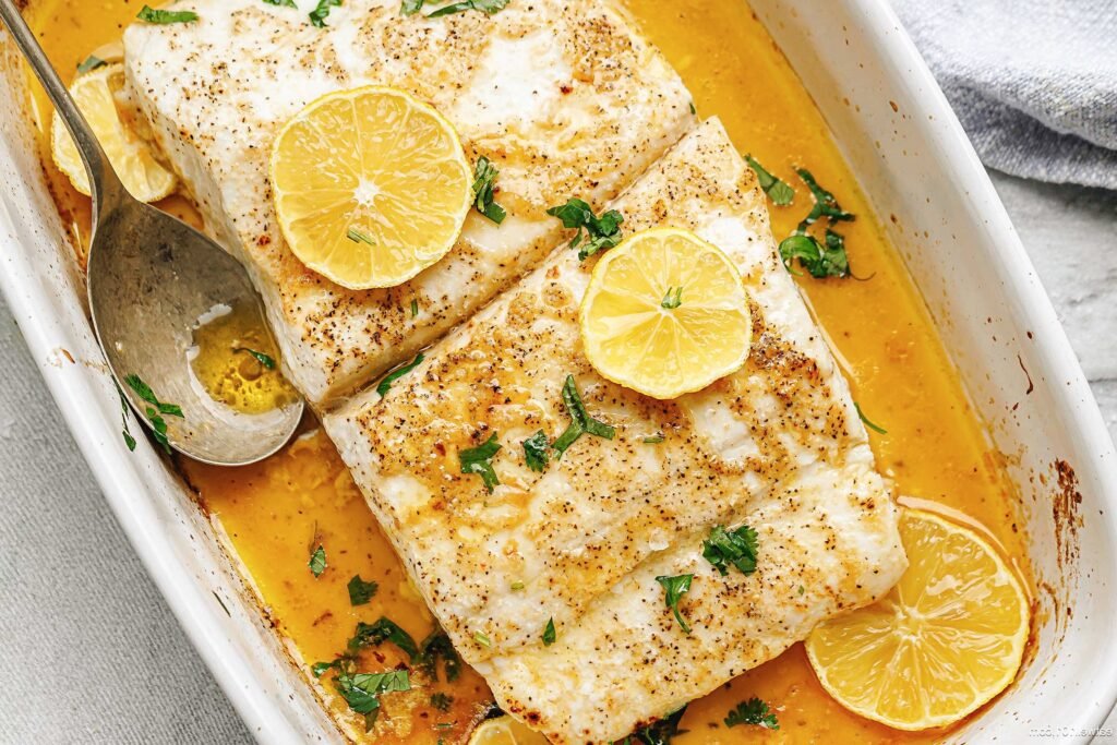 Baked Fish with Lemon Butter