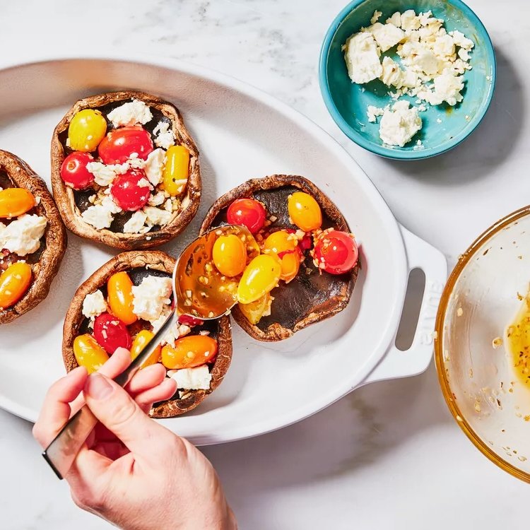 Baked Feta & Tomato Portobello